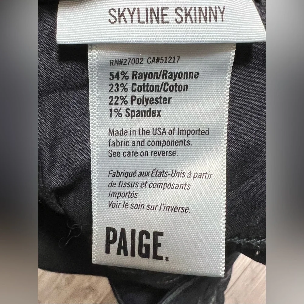 PAIGE Denim Mona Skyline Skinny Dark Blue Jeans Classic Stretchy Luxury Casual